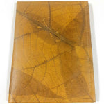 Teak Leaf Leather notebook large - Ecomended